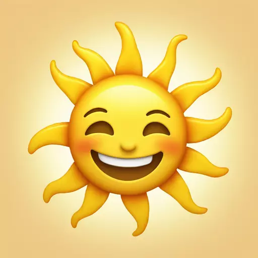 cheerful sun emoji
