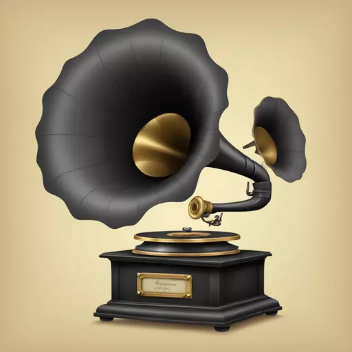 cartoon vintage gramophone emoji
