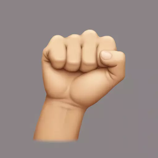 A fist in a girls pussy emoji