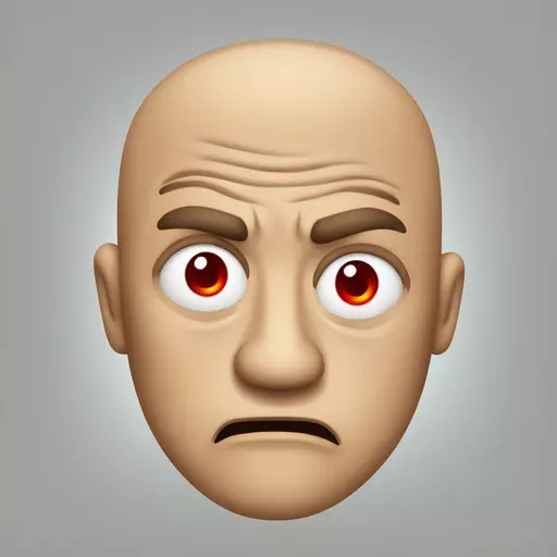 Angry man with red eyes emoji