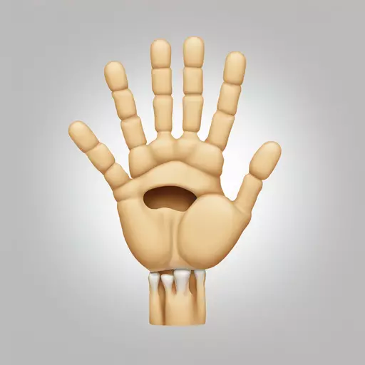 An emoji with osteoarthritis in the hands emoji