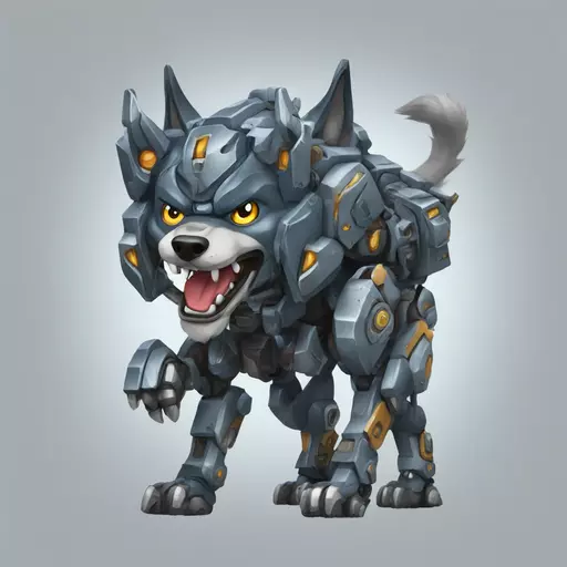 mecha wolf emoji