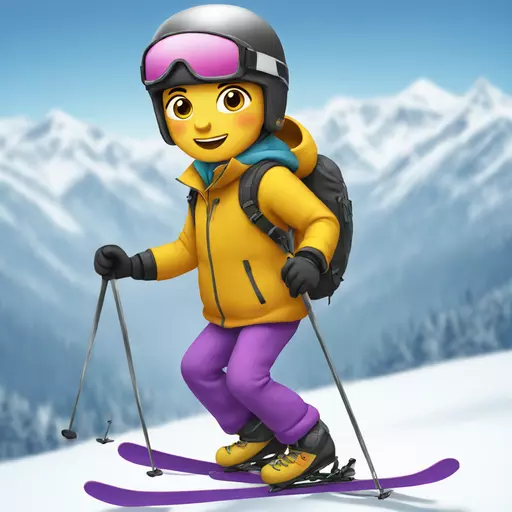 child skiing emoji