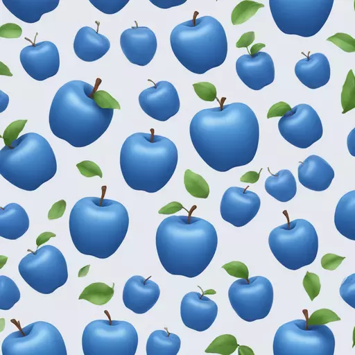 Blue apple emoji