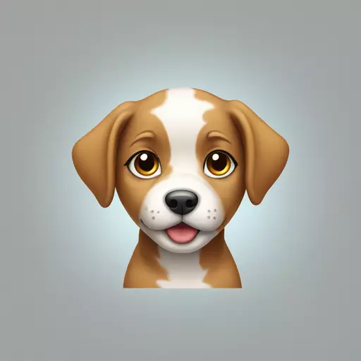A female cute puppy   emoji