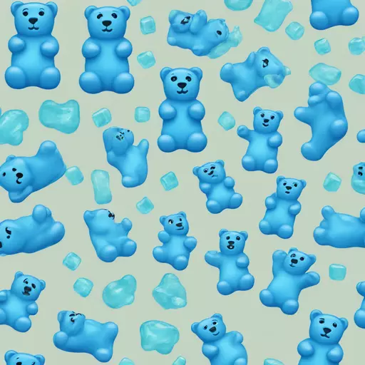 Blue gummy bear emoji