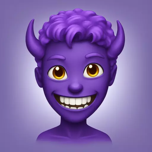 Violet devil who smiles emoji
