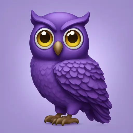 Purple owl emoji