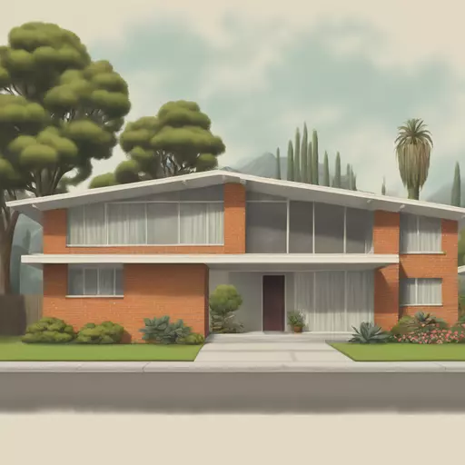 a 1960 case study los angeles single story arrchitect house emoji