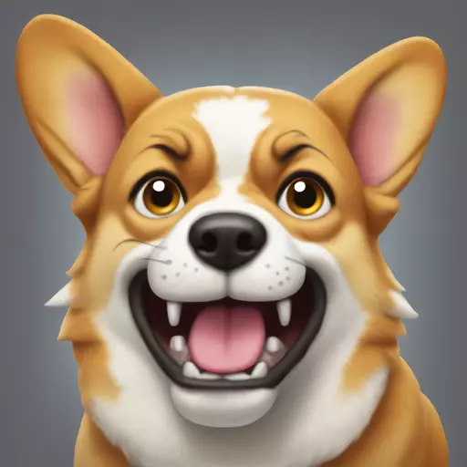 Angry corgi emoji