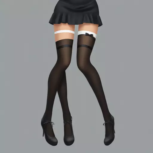 sexy black stockings with a small garter belt emoji