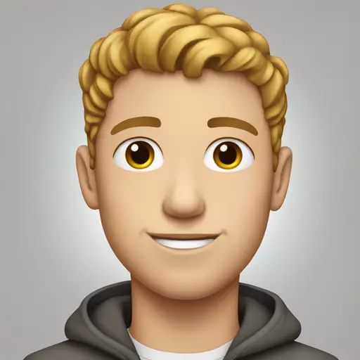 young white male crop brun haired with goaetee emoji