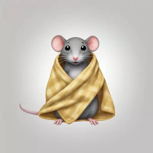 a rat in a blanket emoji