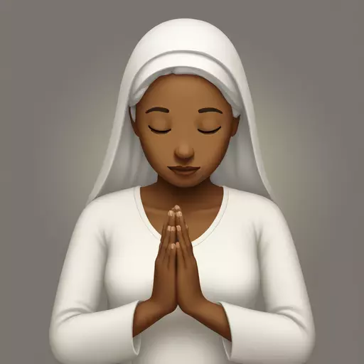 Woman praying emoji