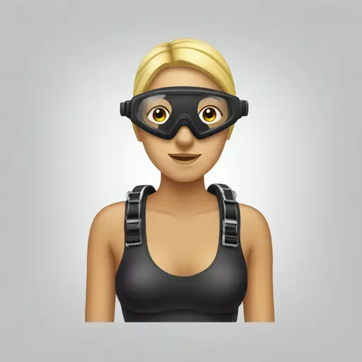 woman with diving mask emoji