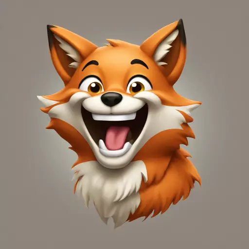 Laughing fox emoji