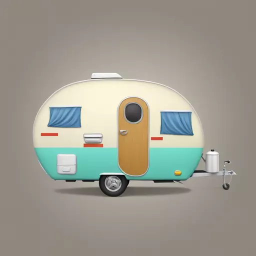 Teardrop camper emoji