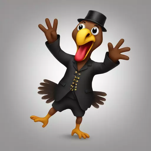 dancing turkey emoji