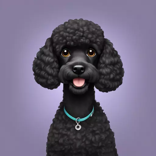 Black poodle emoji