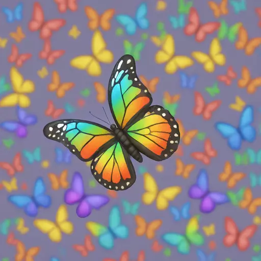 rainbow butterfly emoji