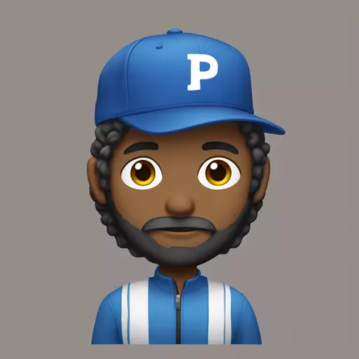 Persona , blanca , con gorra azul y barba  emoji