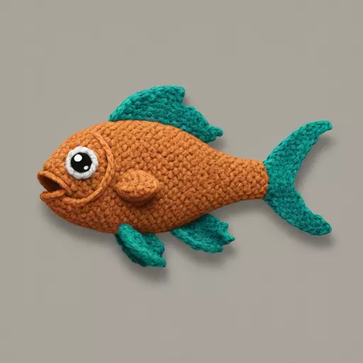 a fish is crochet emoji