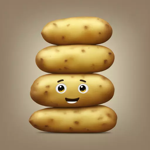 A stack of potatoes emoji