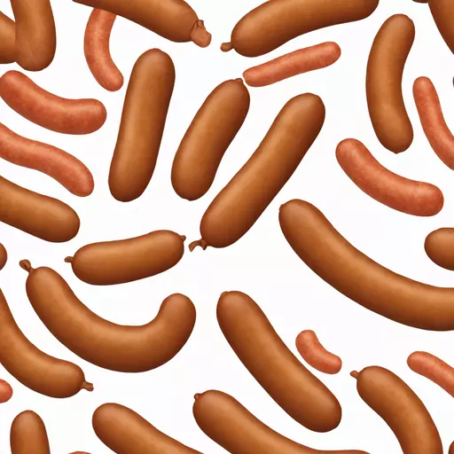 Generate an emoji symbolizing the classic German sausage. There should be only one sausage visible, sliced at one end. emoji