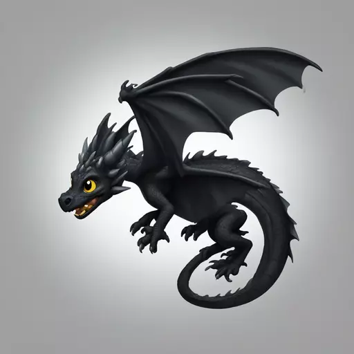 small black dragon that flies emoji