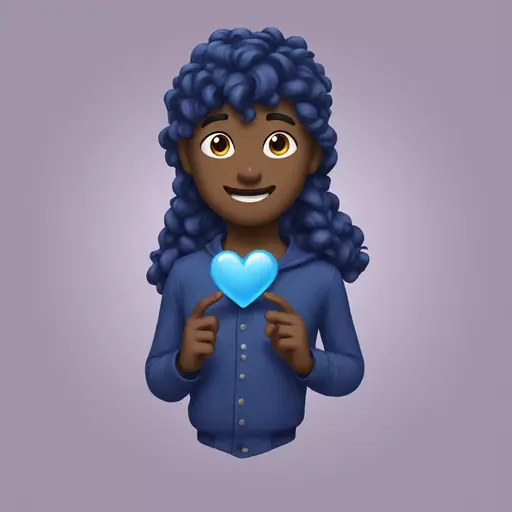 indigo heart emoji