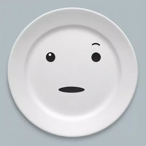 a cartoon plate viewed from the side emoji