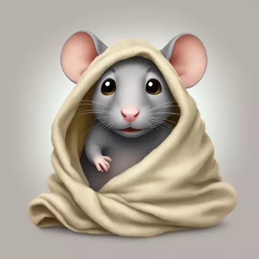 a rat in a blanket emoji