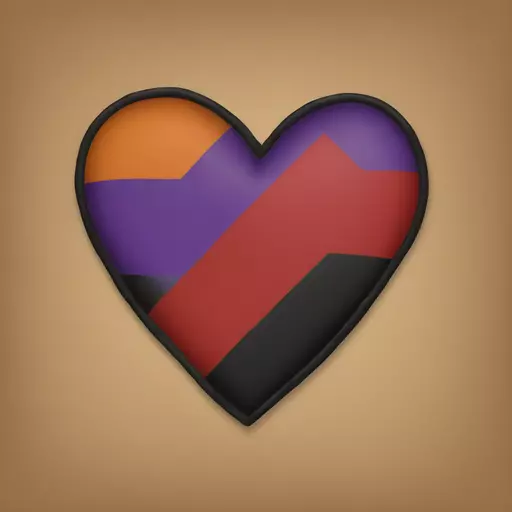 Leather Pride Flag as a Heart emoji