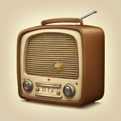 cartoon vintage radio emoji