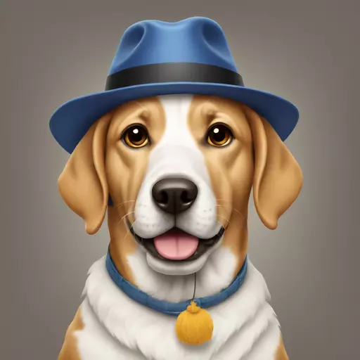 dog with hat emoji