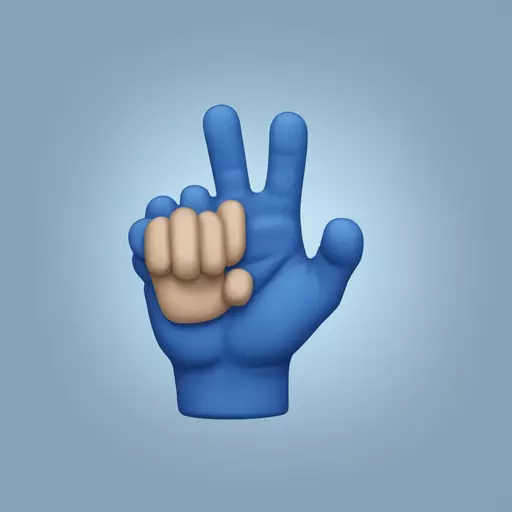 a blue "thumbs up" emoticon emoji