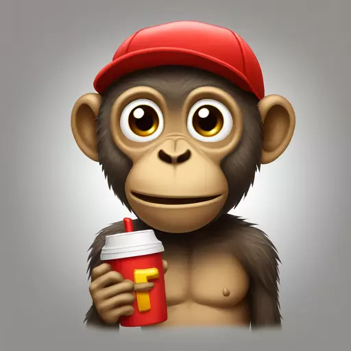 Sweating monkey with red cappy emoji