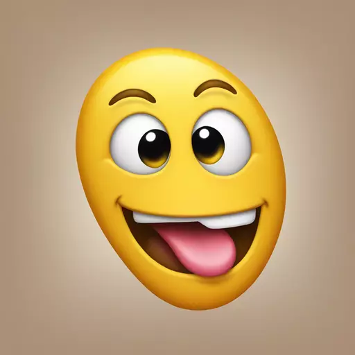 freaky emoji sticking its tongue out while smirking emoji