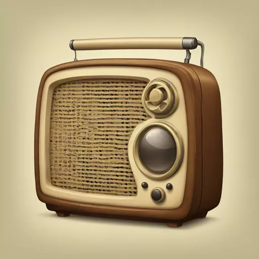 cartoon vintage radio emoji