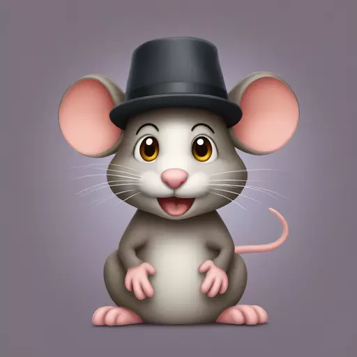 mouse with hat emoji