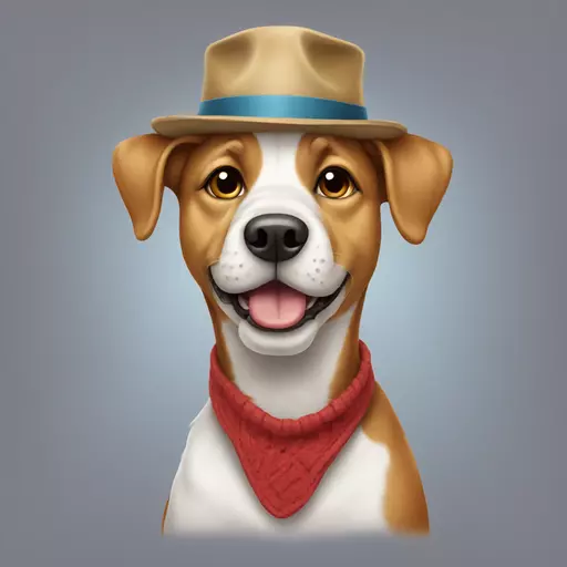 dog with hat emoji