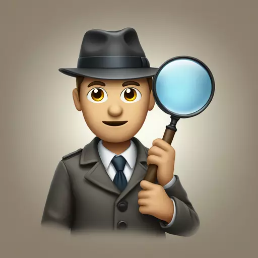 a detective holding a magnifying glass emoji