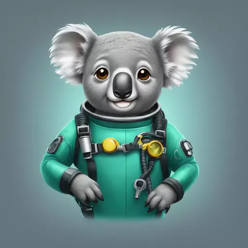 koala in diving suit emoji
