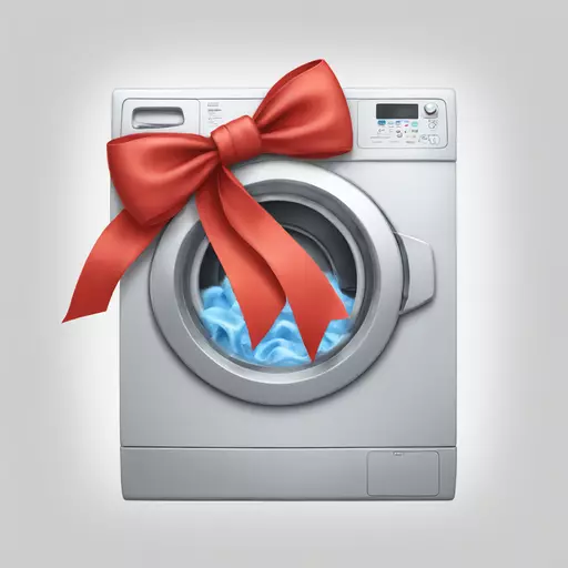 a washing machine with a bow on it emoji