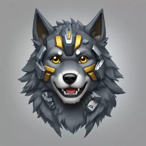 mecha wolf emoji