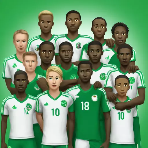 Nigeria super eagle team photo emoji