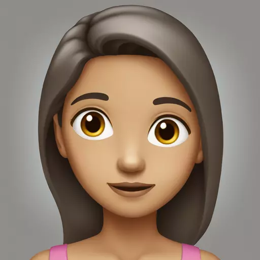 11 yaer old girl, dark brown eyes, dark brown hair. light skin rosy cheeks emoji