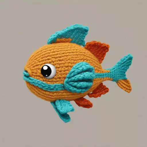 a fish is crochet emoji
