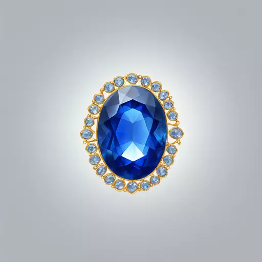 sapphire oval gem emoji
