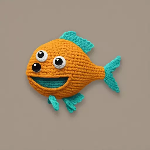 a fish is crochet emoji